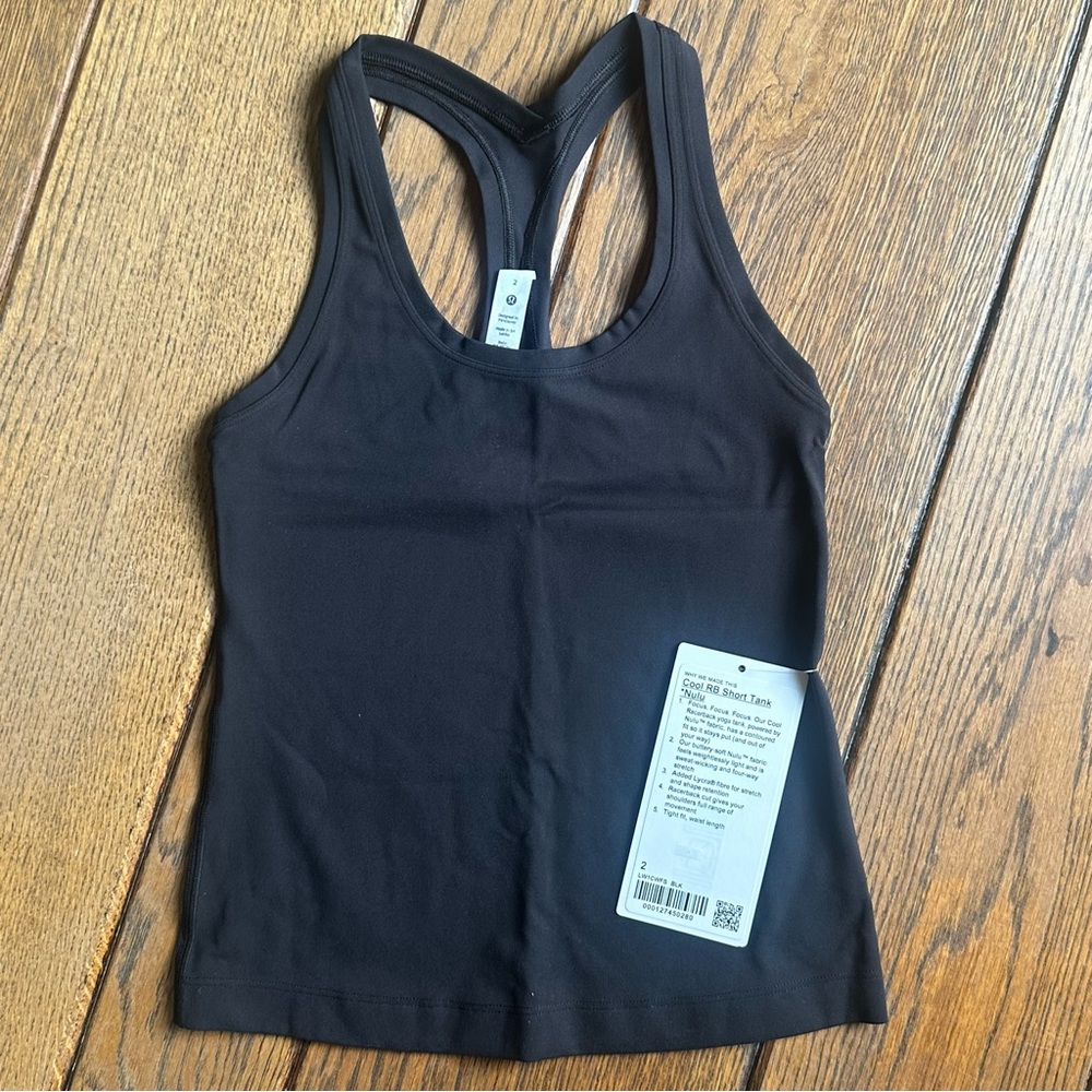 Lululemon Cool RB Short Tank *Nulu - NWT - Black - Size 2